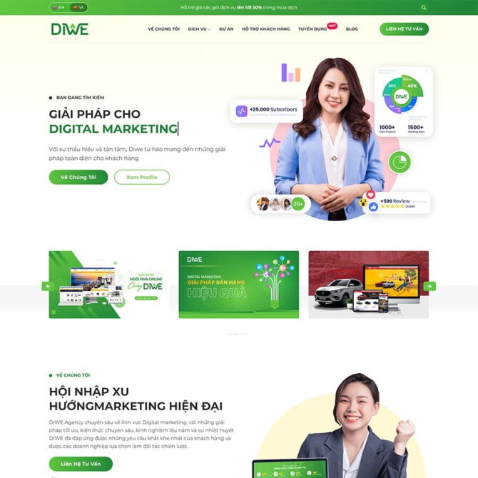 Thiết kế website trọn gói giá rẻ công ty Agency, Marketing Online 03