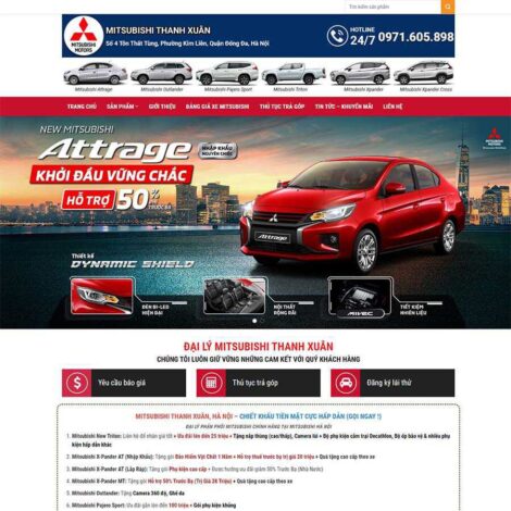 Thiết kế website trọn gói gía rẻ bán xe ô tô