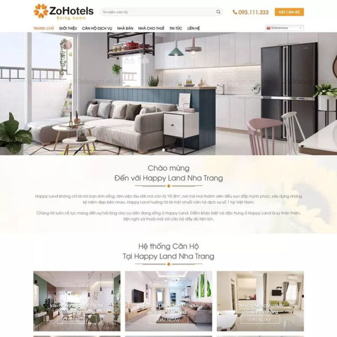 Thiết kế website trọn gói giá rẻ bất động sản 11