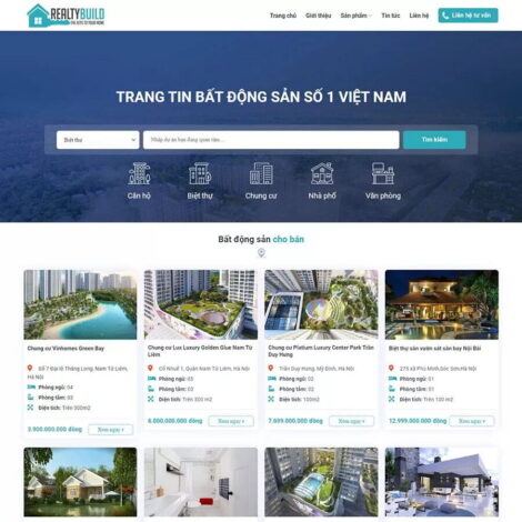 Thiết kế website trọn gói giá rẻ bất động sản 12