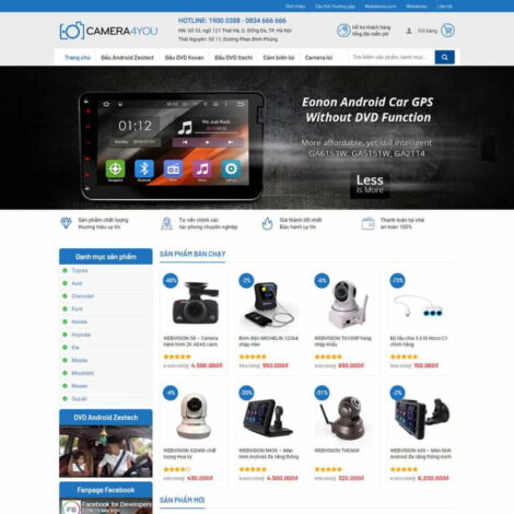 Thiết kế website trọn gói giá rẻ Shop bán camera 02