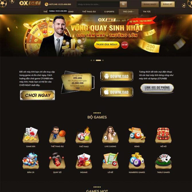 Thiết kế website trọn gói giá rẻ Kubet, Casino, Poker 02