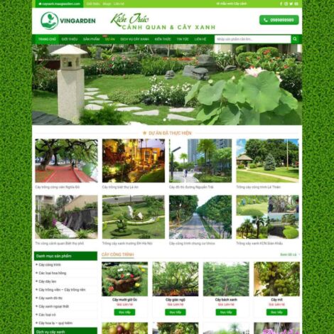 Thiết kế website trọn gói giá rẻ bán cây xanh, kiến trúc cảnh quan