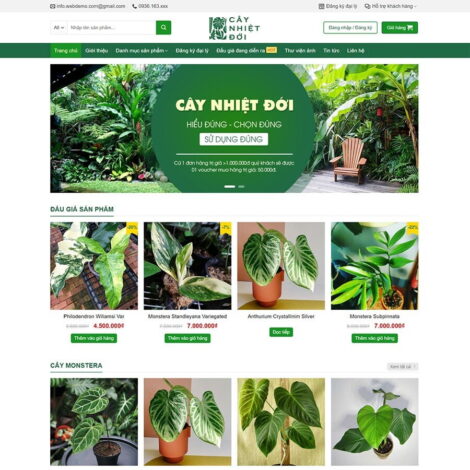 Thiết kế website trọn gói giá rẻ bán cây xanh 02