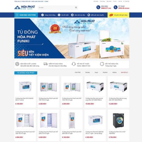 Thiết kế website trọn gói giá rẻ điện lạnh 03
