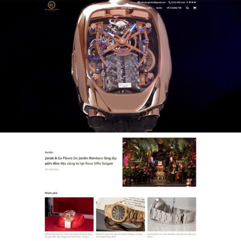 Thiết kế website trọn gói giá rẻ bán đồng hồ cao cấp 02