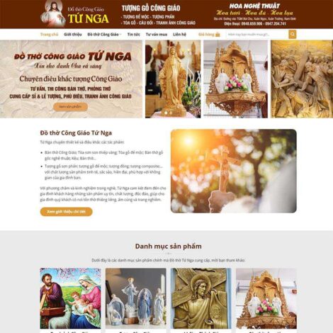 Thiết kế website trọn gói giá rẻ bán đồ thờ, bàn thờ
