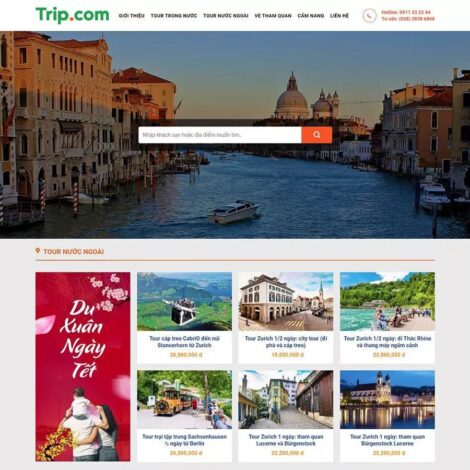 Thiết kế website bán tour du lịch trọn gói