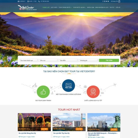 Website quản lý Tour du lịch đẹp
