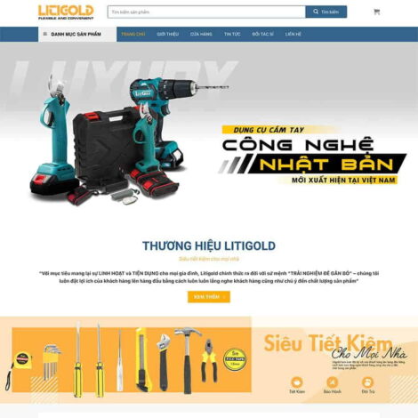 Thiết kế website trọn gói giá rẻ bán dụng cụ cơ khí