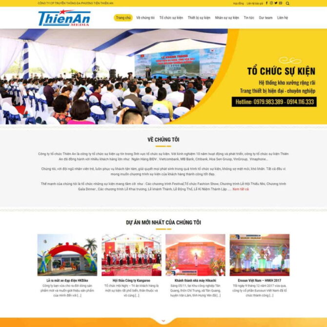 Thiết kế website trọn gói giá rẻ công ty tổ chức sự kiện 06