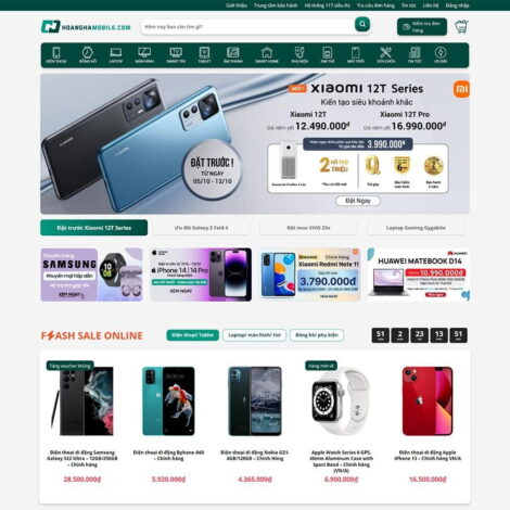 Thiết kế website trọn gói giá rẻ Hoàng Hà Mobile 02