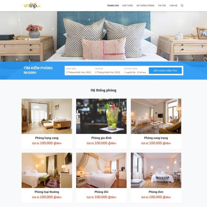 Thiết kế website trọn gói giá rẻ khách sạn 05