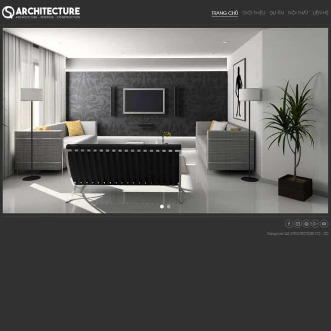 Thiết kế website trọn gói giá rẻ công ty kiến trúc, nội thất