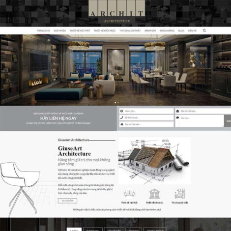 Thiết kế website trọn gói giá rẻ công ty kiến trúc 02