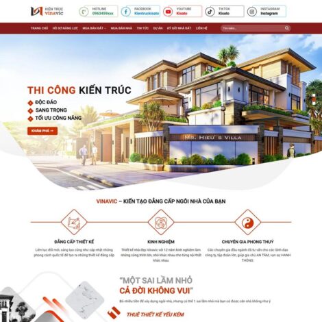 Thiết kế website trọn gói giá rẻ kiến trúc 05