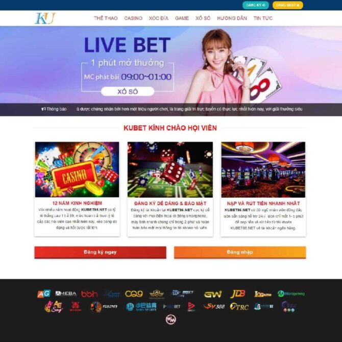 Thiết kế website trọn gói giá rẻ Kubet, Casino, Poker 03