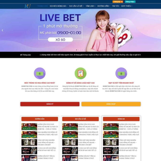 Thiết kế website trọn gói giá rẻ Kubet, Casino, Poker 04