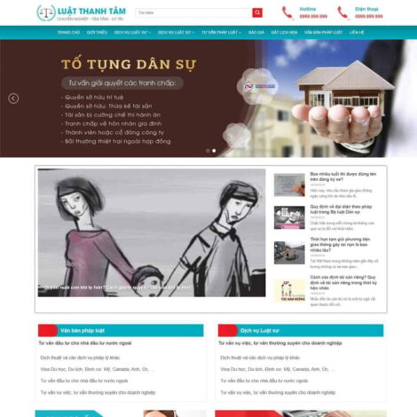 Thiết kế website trọn gói giá rẻ công ty luật