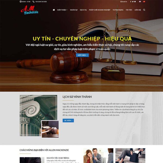 Thiết kế website trọn gói giá rẻ luật sư 04