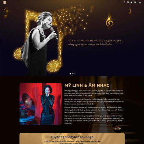 Thiết kế website trọn gói giá rẻ giới thiệu ca sĩ