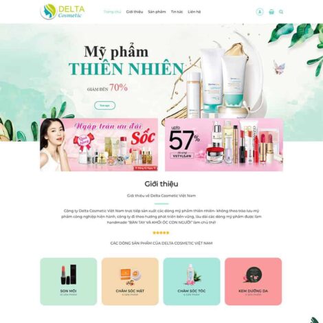 Thiết kế website trọn gói giá rẻ mỹ phẩm 09