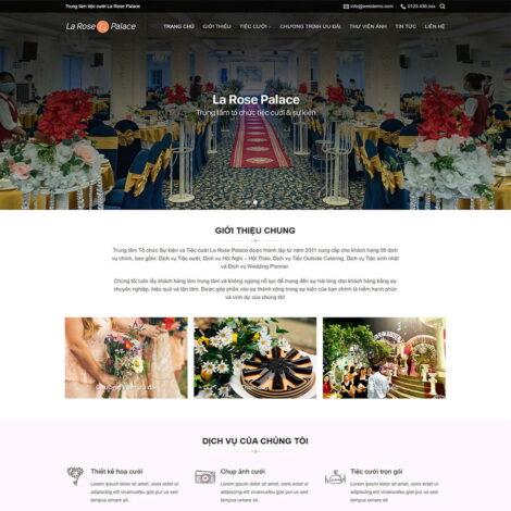 Thiết kế website trọn gói giá rẻ nhà hàng tiệc cưới