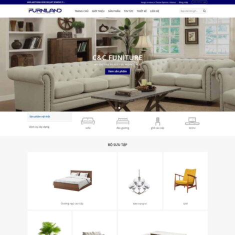 Thiết kế website trọn gói giá rẻ bán sản phẩm nội thất
