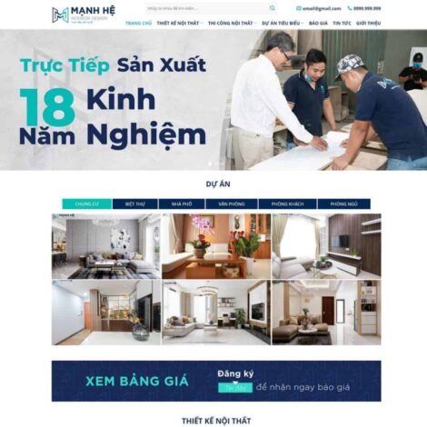 Thiết kế website trọn gói giá rẻ công ty nội thất 14