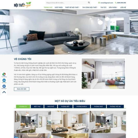 Thiết kế website trọn gói giá rẻ nội thất 22