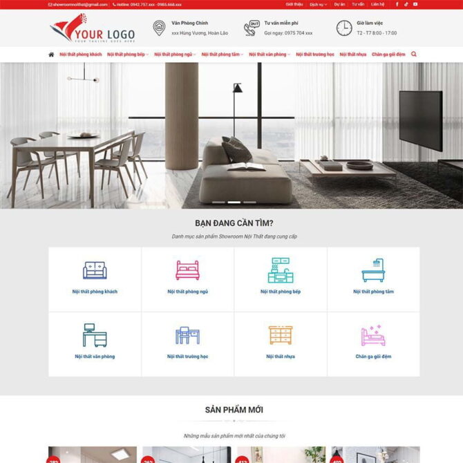 Thiết kế website trọn gói giá rẻ nội thất 27