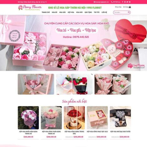 Thiết kế website trọn gói giá rẻ cửa hàng bán hoa 03