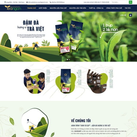 Thiết kế website trọn gói giá rẻ bán nguyên liệu trà sữa 02