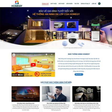 Thiết kế website trọn gói giá rẻ nhà thông minh, smarthome 01