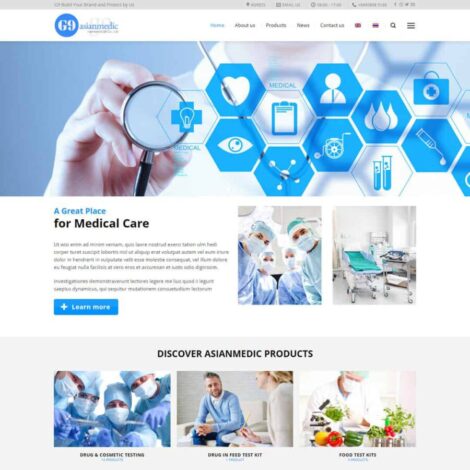 Thiết kế website trọn gói giá rẻ giới thiệu sản phẩm, thiết bị y tế