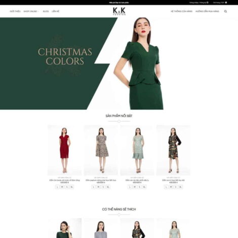 Thiết kế website trọn gói giá rẻ shop thời trang nữ 02