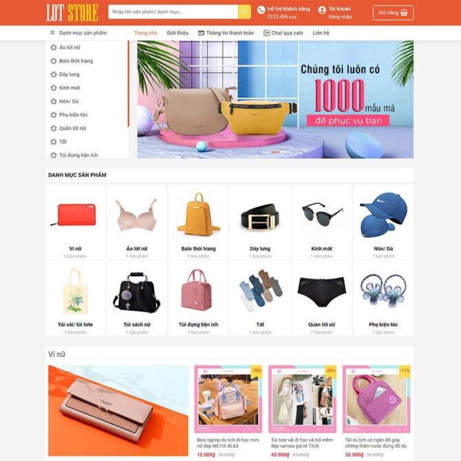 Thiết kế website trọn gói giá rẻ thời trang 09