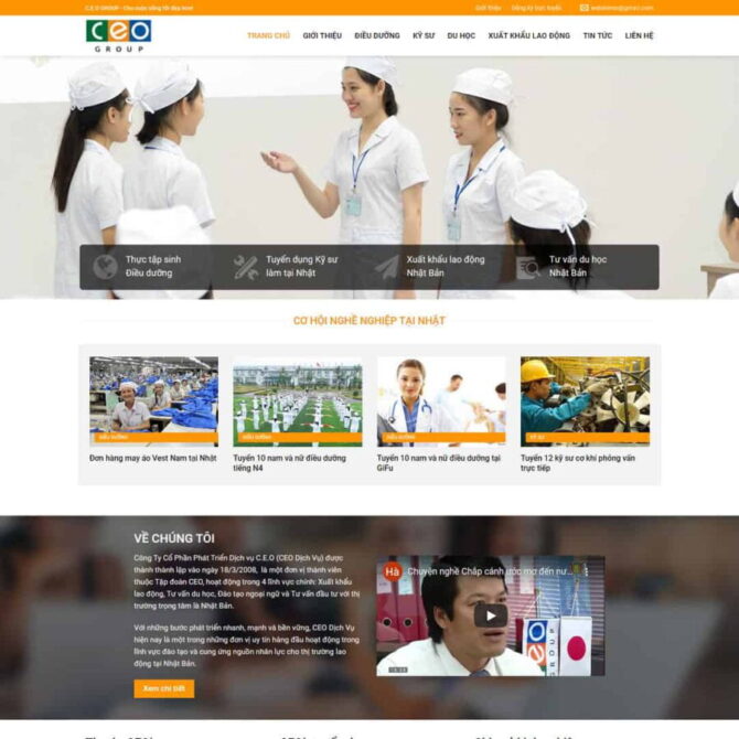 Thiết kế website trọn gói giá rẻ công ty xuất khẩu lao động 03